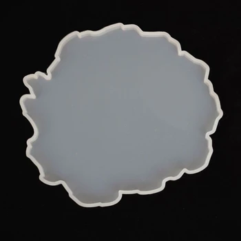 

2020 New 5Pc Large Irregular Resin Coaster Molds DIY Silicone Tray Fruit Tea Cup Mat Mold