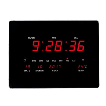 

Large Digital Wall Clock Modern Design for Living Room Luminous Hd Screen Calendars Day Electronic Clocks Wall Watch Home Decor
