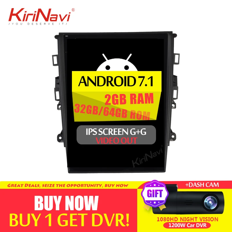 

KiriNavi 12.1'' Android 8.1 Car Radio for Ford Mondeo Car DVD player GPS Navigation Radio Automotivo 2013-2017 Multimedia Player