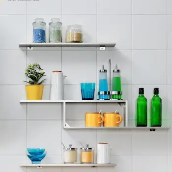 

304 Stainless Steel Kitchen Seasoning Shelf Wall Hanging Hole Free Oil Salt Sauce Vinegar Partition Storage Shelf Northern Europ