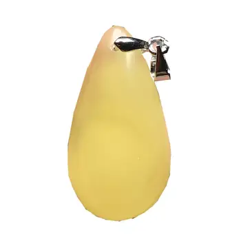 

Top Natural Yellow Amber Pendant Jewelry For Woman Man Crystal 25x14x7mm Beads Water Drop Gemstone Silver Necklace Pendant AAAAA