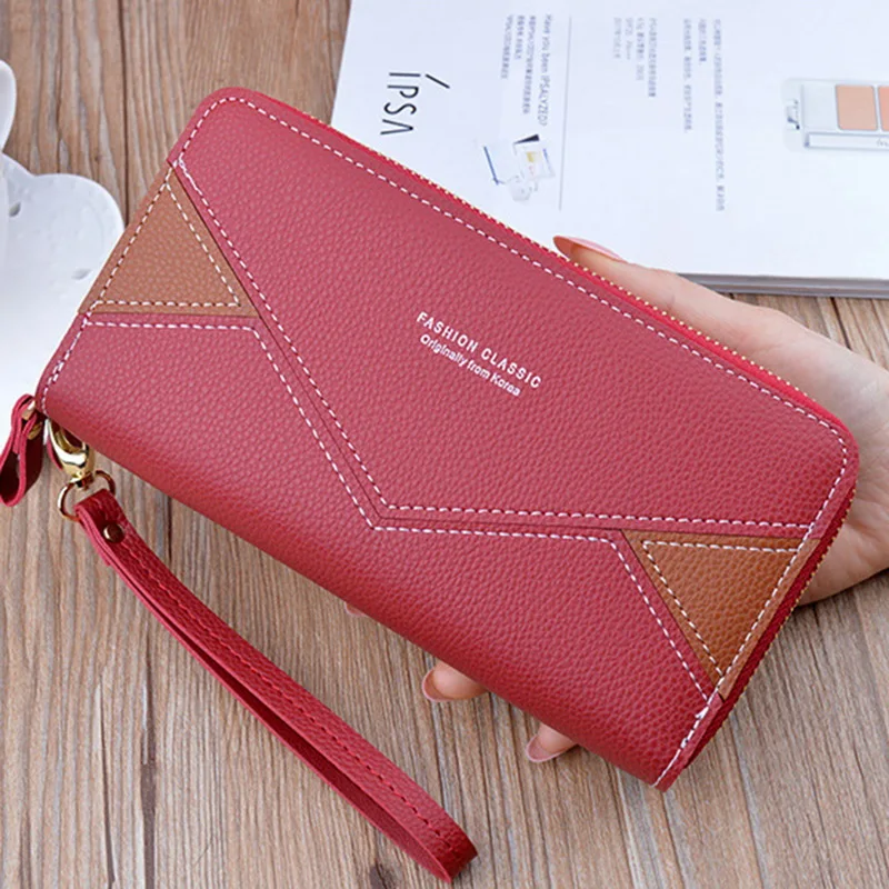 

Fashion Women Wallet Wrist Handle Phone Case Long Section Money Pocket Pouch Handbag Women's Purse Card Holders 2020