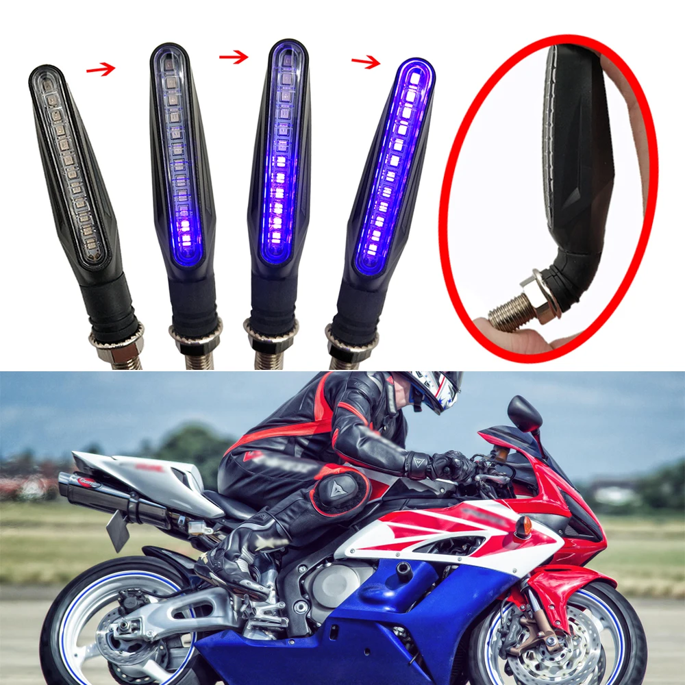 

Motorcycle LED signal light Universal Flexible Turn Indicator Light For Yamaha YZ 450F 250 450 X FX WR 450 F 250 R X SEROW 225
