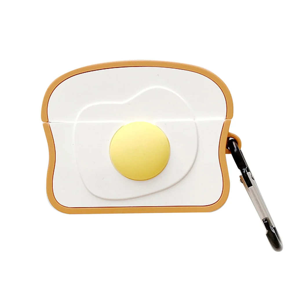 

Headphone Case Easy Apply Silicone Protective Cover Soft Eggs Toast Shell Dustproof Anti Scratch For Apple Earphone Pro3