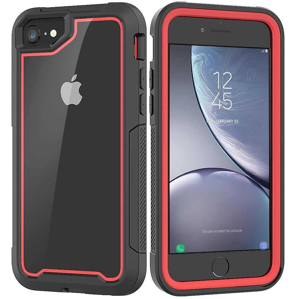 

For iPhone XS X XR Case Luxury Duty Protection Tough Rugged Clear Bumper Shockproof Armor Cover For iPhone 7 8 Plus Case Outdoor