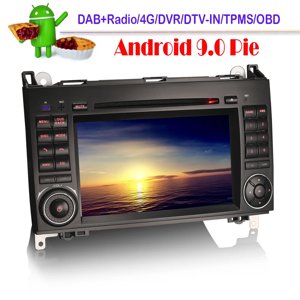 DAB+Autoradio Android 9.0 para Mercedes Classe A//B Vito Sprinter Viano W169 W245