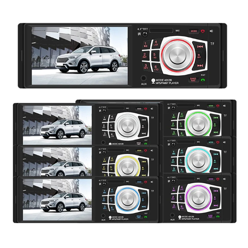 

4.1" Car MP5 Player Stereo Video FM Radio AUX USB TF Card Bluetooth Remote 4.1 inch Digital TFT Screen
