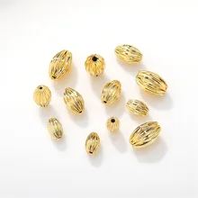 

14K gold rice beads stripe beads scattered beads handmade diy bracelet necklace beads first accessories material accessories