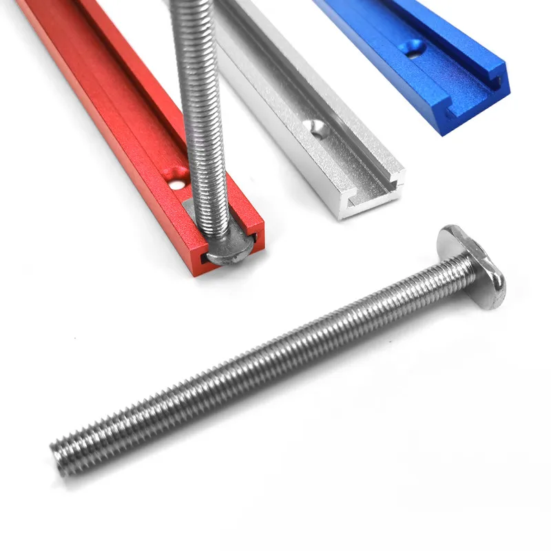 Miter Track Jig Woodworking T Track Woodworking Tools Woodworking Tool 300-800MM Woodworking Chute Rail T-track T-slot Miter Track Jig T Screw Fixture Slot 19x9.5mm Table Saw Router Table DIY Tools