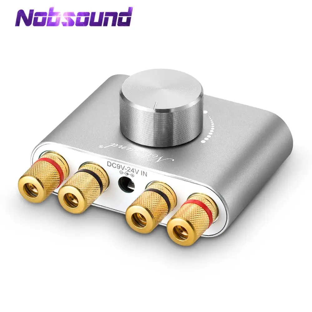 Cena Nobsound Mini Bluetooth 5.0 wzmacniacz cyfrowy radio hifi domowe audio TPA3116 wzmacniacz mocy 50W + 50W dźwięku wzmacniacze samochodowe