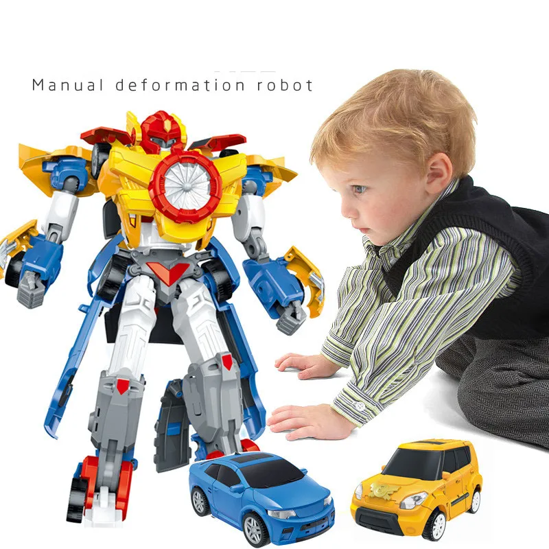 Подарок для мальчика Tobot 3/2 в 1 трансформация автомобилей фигурка робота игрушки мультяшный персонаж 3 машины слияние робот-трансформер модель игрушки