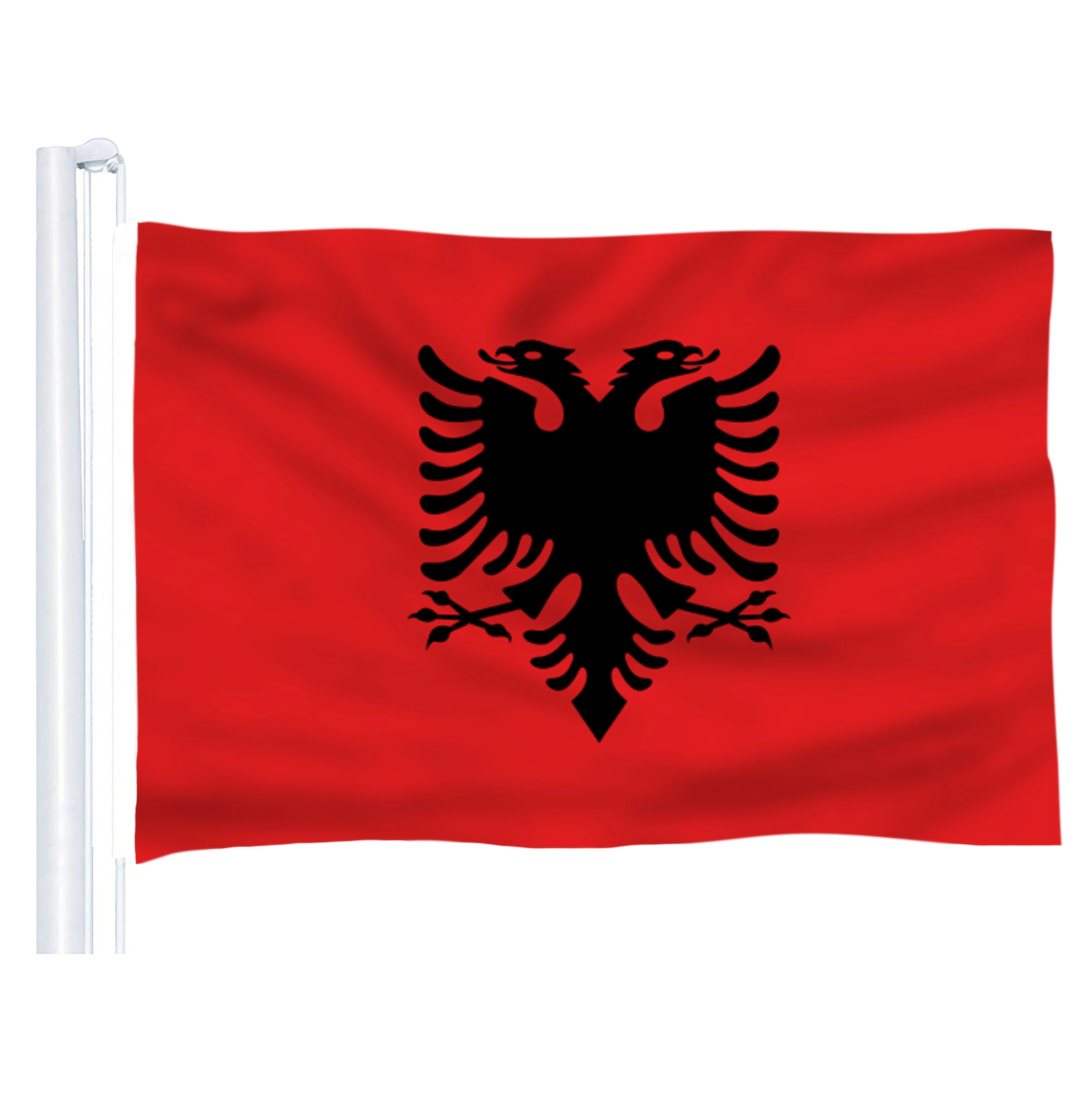 

The Albania flag Albania Polyester Flag 5*3 FT 150*90 CM High Quality