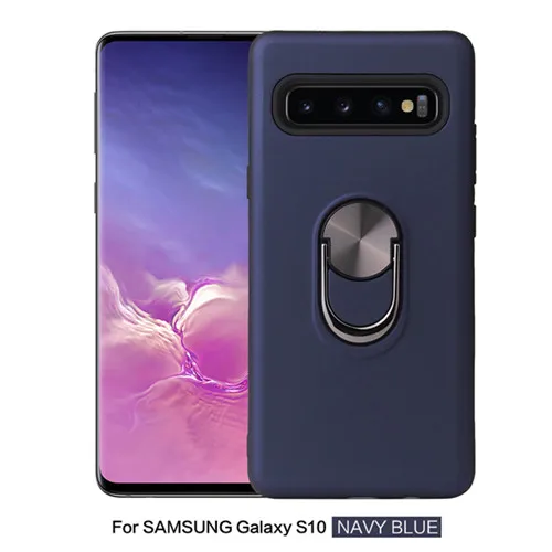 Blue Противоударный чехол-Броня чехол для samsung S10 S9 S8 Plus Note 10 Pro магнит кольцо крышки для samsung A10 A20 A40 A50 A70 J6 A6 A7 note 8, 9 - Цвет: Blue