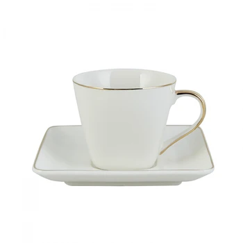 

White Classic Turkish Coffee Set Set in Espresso Coffeeware Arabic Coffee Cup Set 12 Pieces 6pers