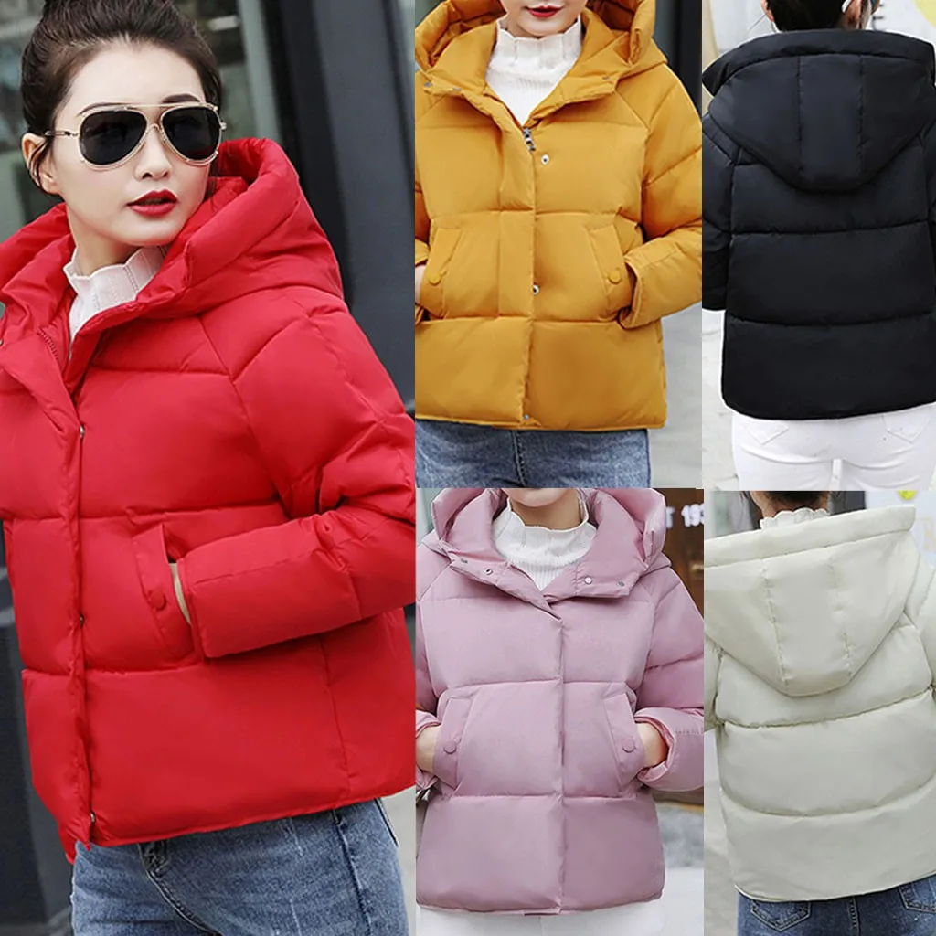 Модная женская зимняя куртка, пальто с подкладкой, теплые парки, зимняя верхняя одежда, женская короткая куртка, пальто из хлопка, женская одежда#907