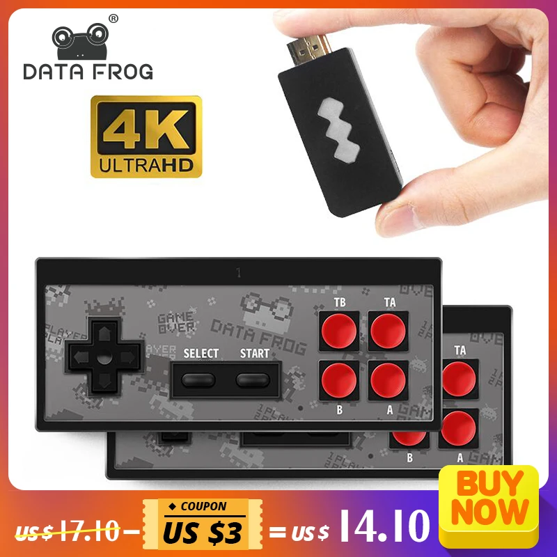 Data Frog USB Wireless Handheld TV Video Game Console Build In 600 Classic Game 8 Bit Mini Video Console Support AV/HDMI Output|Video Game Consoles| - AliExpress