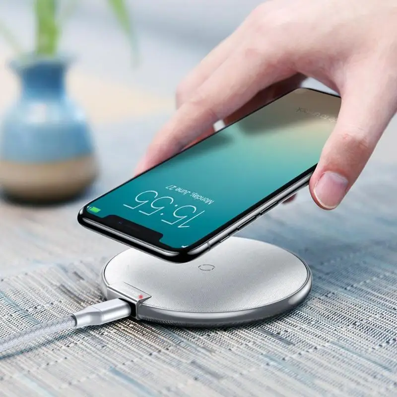 

Baseus Qi Wireless Charger Fast Wireless Charging For Samsung Note9 Desktop Phone Charger Pad For iPhone X Xs Xs Max