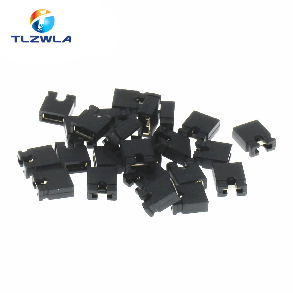 100pcs Pin Header Jumper Blocks Connector 2.54 Mm For 3 1/2 Hard Disk