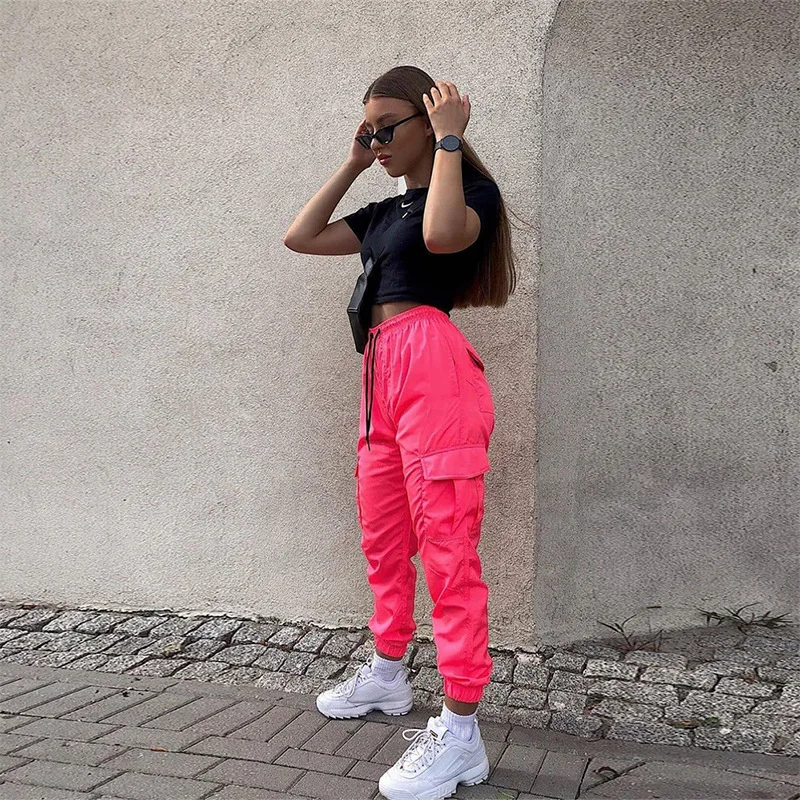 

Sweatpants For Women Warm Winter Pants High Waist Pocket Hip Hop Pants Jogger Sporting Trousers Fashion Street wear Clothing