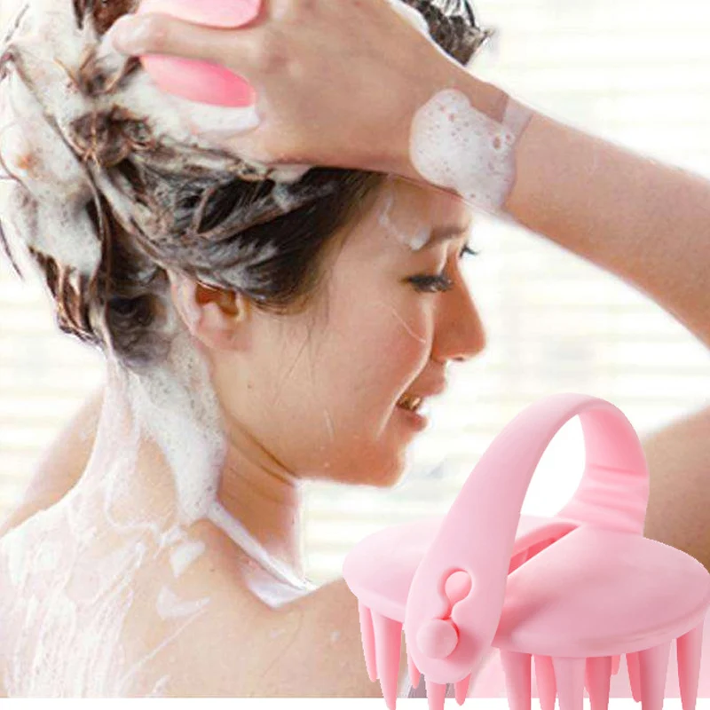

Massage Comb Cleaning Brush Creative Hangable Scalp Massage Soft Comb Shampoo Comb Household Head Massage Big Teeth Comb