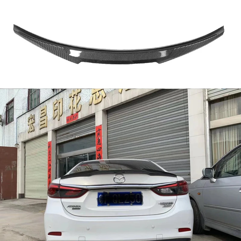 M4 Style спойлер для заднего багажника из углеродного волокна крыло подходит Mazda 6