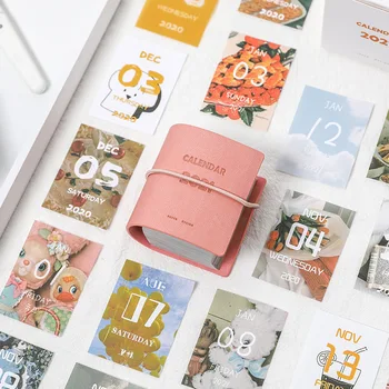 

457PCS/LOT Creative Colorful Design 2021 My 365 Days Mini Calendar Pad DIY Decoration Supplies Free Shipping