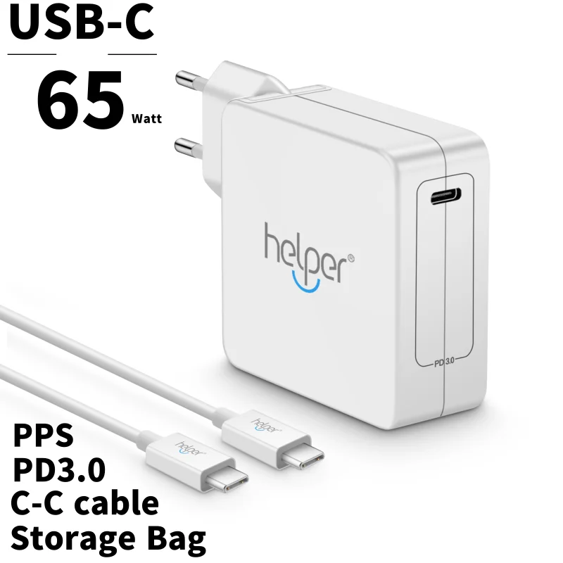  65W USB Type C Charger Adapter With PD PPS protocol for Macbook Pro 13 15 16 inch XiaoMi air pro an