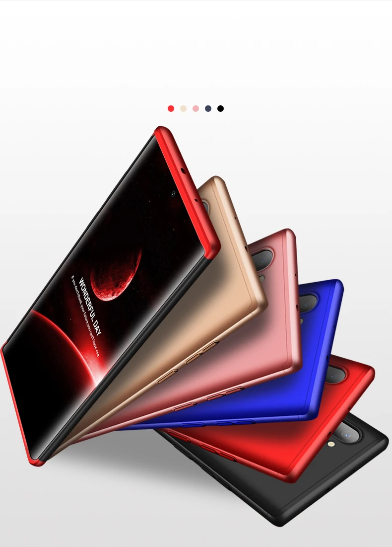 Для samsung Note10 5G 360 Полное покрытие 6," для samsung Galaxy Note 10 чехол жесткий 3 в 1 матовый армированный гибридный защитный чехол для телефона