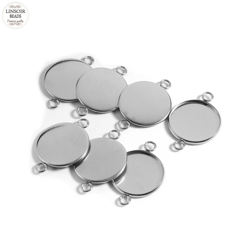 30pcs/lot Inner Dia 6mm 8mm 10mm-25mm Round Pendant Cabochon Base Setting Tray Blank for Demo Cabochons Jewelry Making Supplies | Украшения