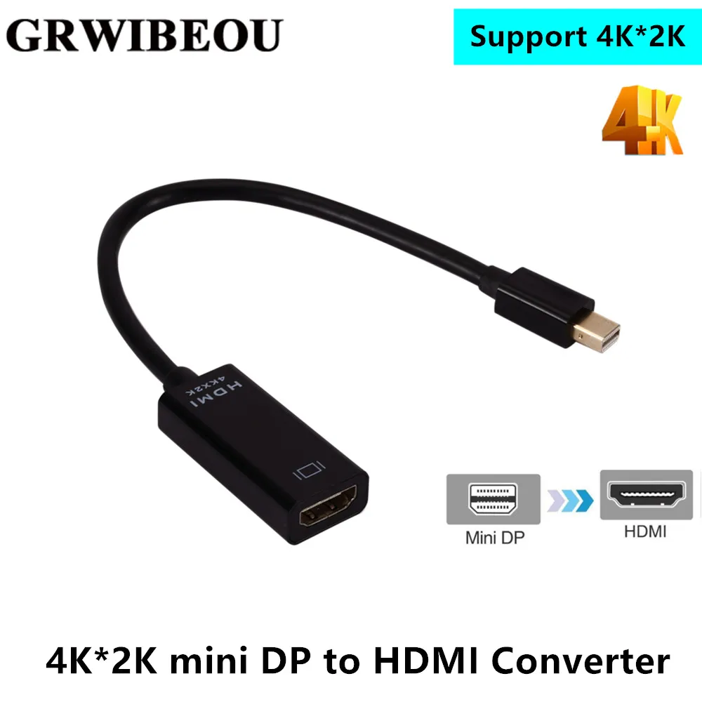 Mini Displayport A Hdmi Cable 4K Tv Projector Projetor Dp 1.4 Display Port Converter Per Mac Mini Apple Macbook Air Pro