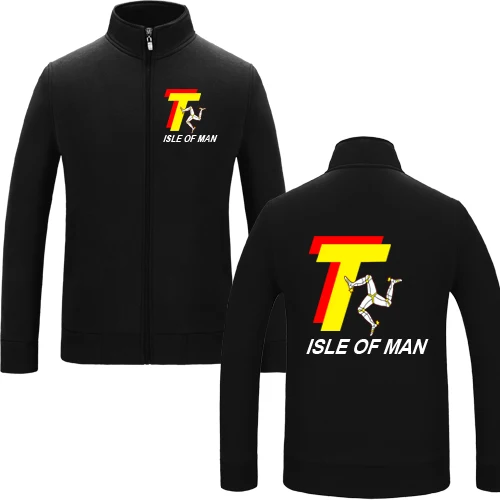 Мотокросса для Isle of Man TT балахон Гонки черный молния мужская хлопковая толстовка внедорожные Гонки куртка