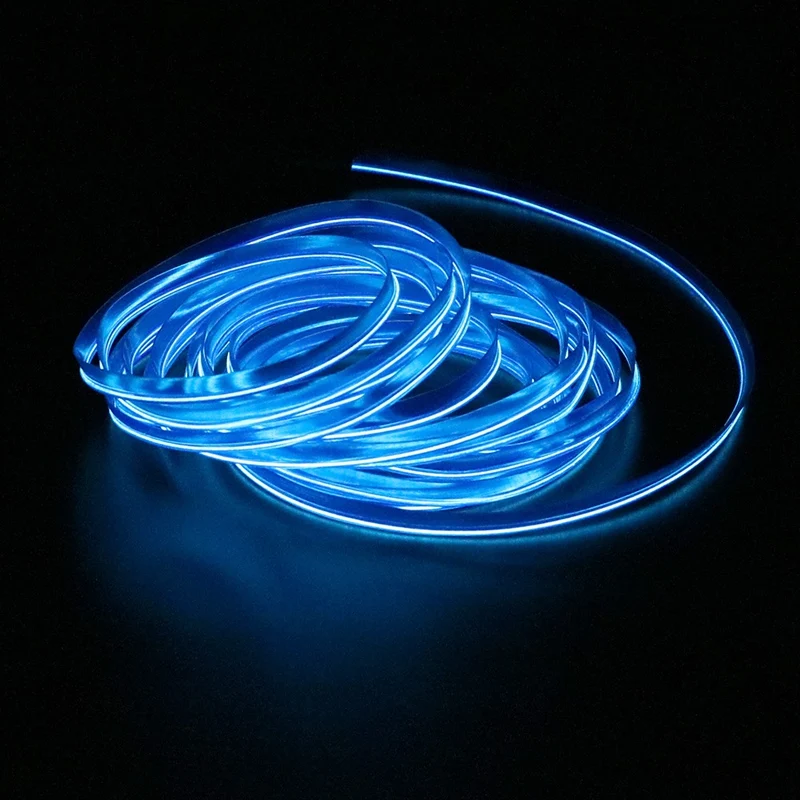 

2m Car LED Strips Auto Decoration Atmosphere Lamp 12V Flexible Neon EL Wire Rope Indoor Interior LED Car Light