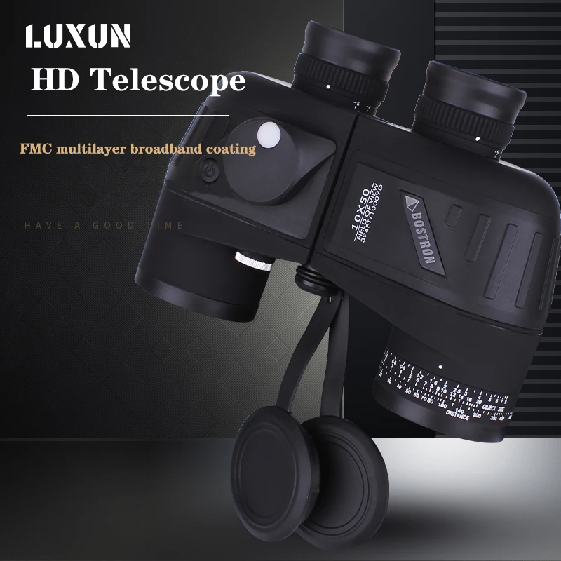 10X50 Porro Binoculars HD Military Marine Hunting Bird Watching Waterproof Telescope with Internal Rangefinder & Compass long range binoculars,binocular telescope