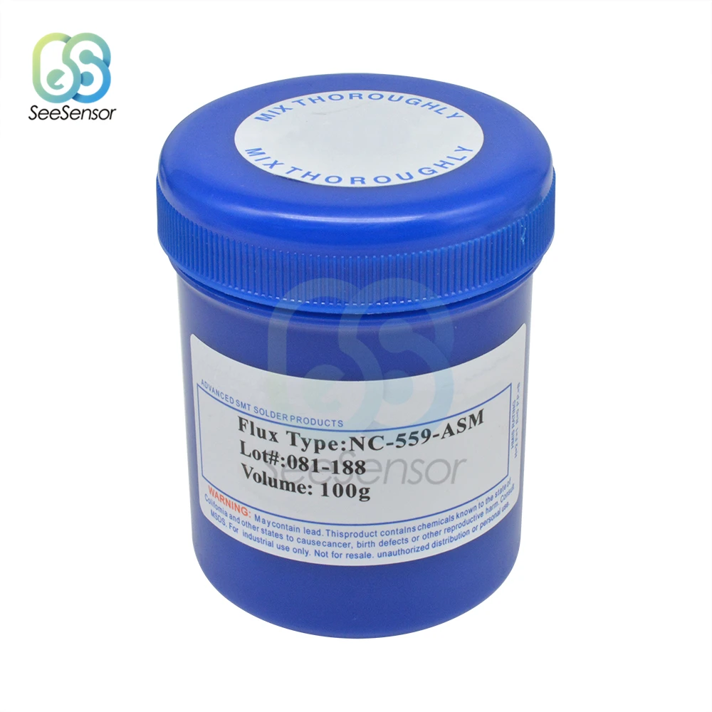 RMA-218 NC-559-ASM BGA пастообразный припой 100 г бессвинцовый для SMT реболлинговая пайка сварочная ремонтная паста