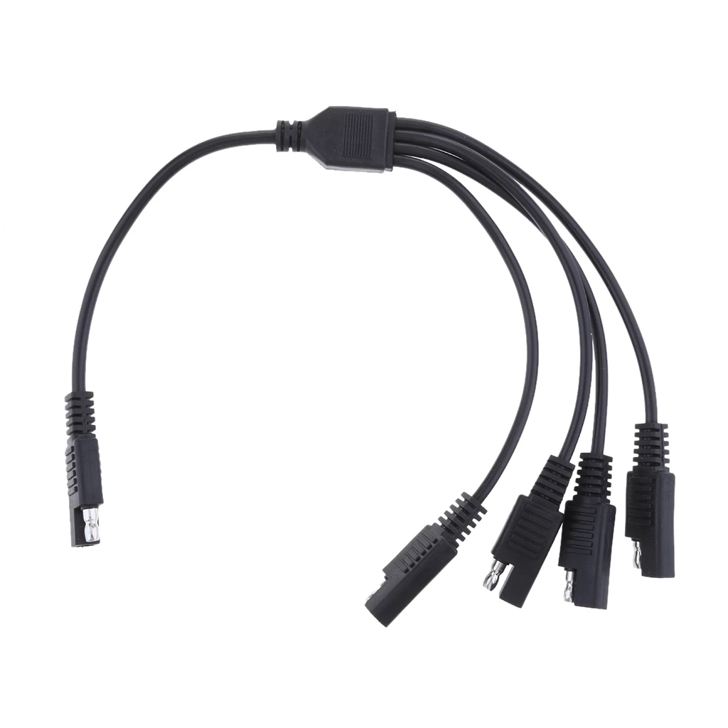 Universal 18AWG SAE 1 To 4 Extension Adapters Splitter Cables For Car Motor Solar Panel Batteries