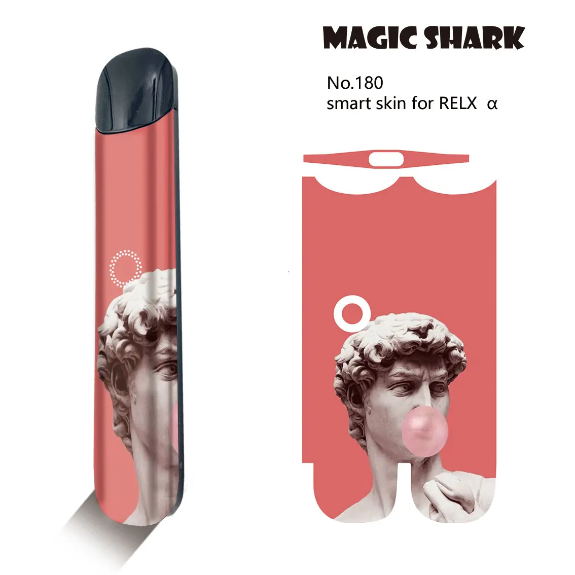 Защитный чехол наклейка Magic Shark розовая змея розовое золото защитная пленка из