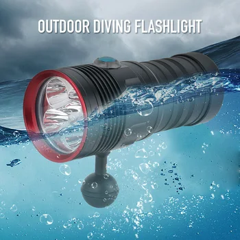 

LED Diving Torch Flashlight Underwater 80M Waterproof Bright Light for Outdoor QJS Shop