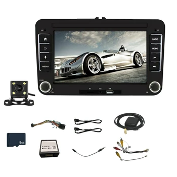 

7 Inch Car Stereo Radio Android 8.1 GPS 2DIN Navi For- VW GOLF 5V 6 PASSAT Variant PM (with Camera and 8G Memory Card)