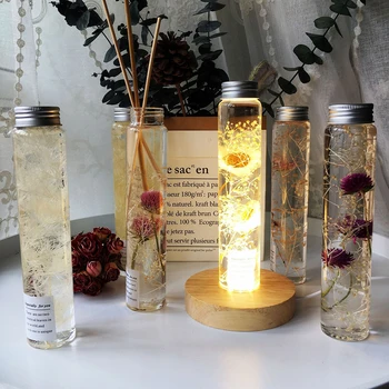 

150ML Beautiful No-fading Artificial Flower Gomphrena Herbarium Oil Bottle Home Table Wedding Decoration valentines day gift