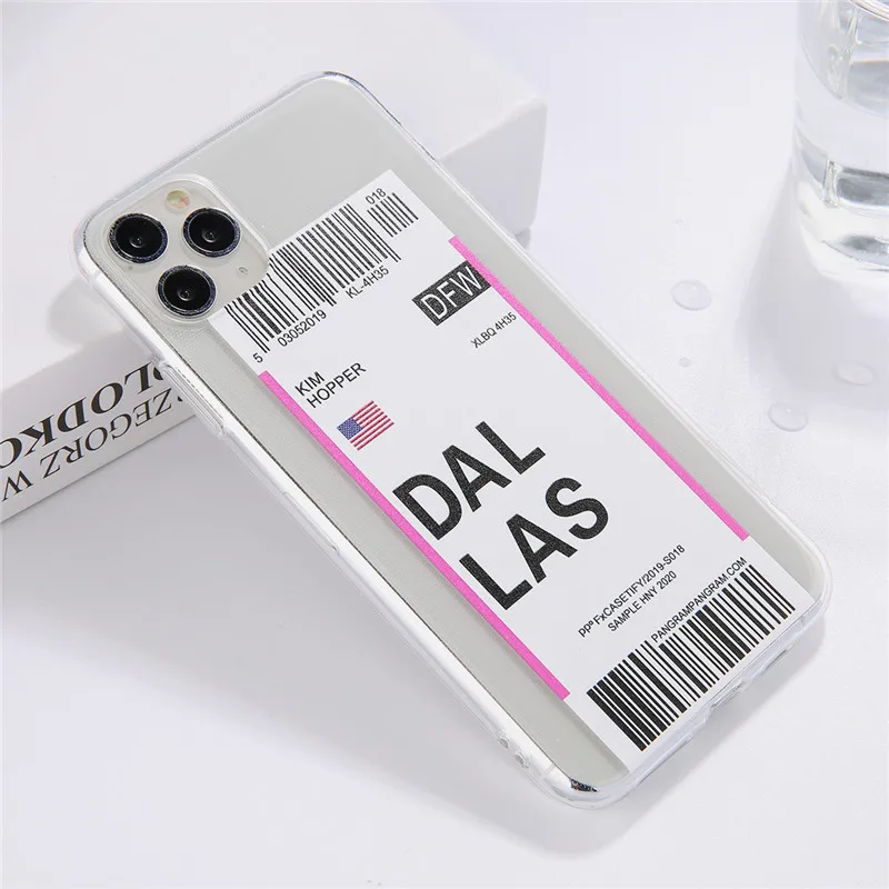 AC8886 USLION ins флаг штрих-код этикетка мир чехол для телефона для iPhone 11 11 Pro XR XS Max 6 6s 7 8 plus прозрачный мягкий ТПУ чехол Fundas - Цвет: AC8886