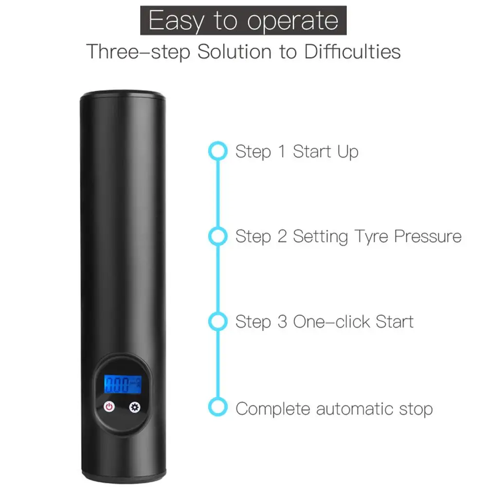 12V 150PSI Portable Car Air Compressor Rechargeable Inflatable Electric Pump With LED Emergency Light Car Tyre Air Pump