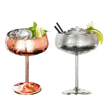 304 из нержавеющей стали Dteel яркие медные покрытие бокалы для шампанского вечерние бокалы с широким горлышком бокалы для белого вина и шампанского Коктейльные бокалы