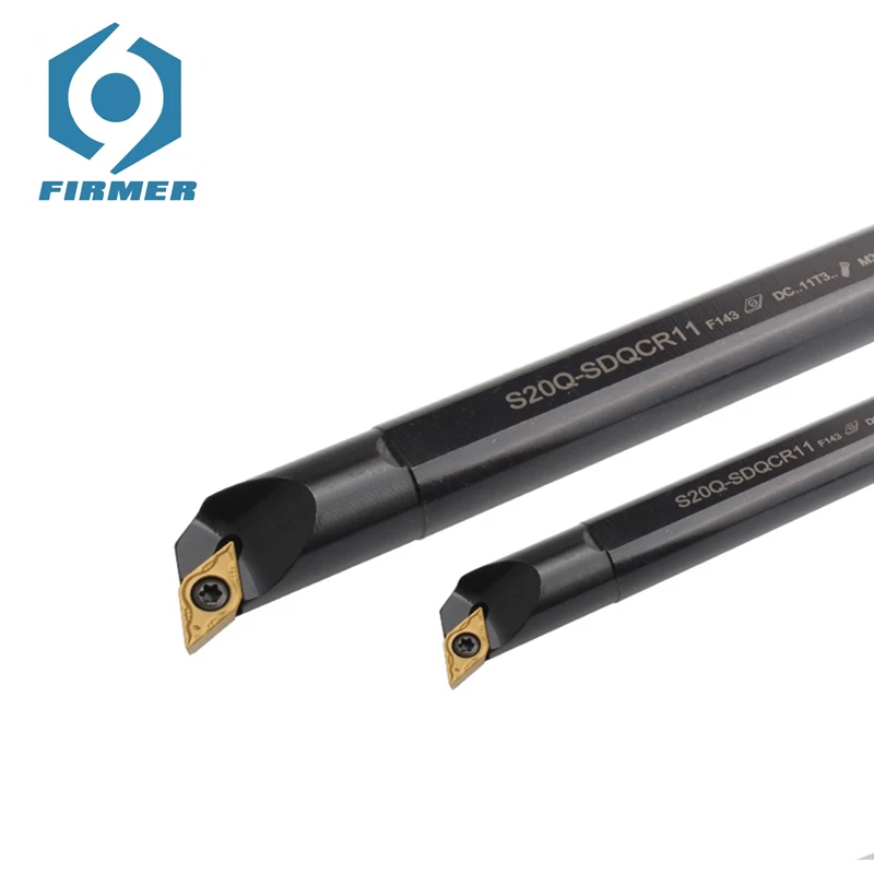 

Lathe Boring Tool Holder S10K-SDQCR07 / S12M-SDQCL07 Internal Boring Tool Holder Cutter Bar For 11T3 Carbide Insert