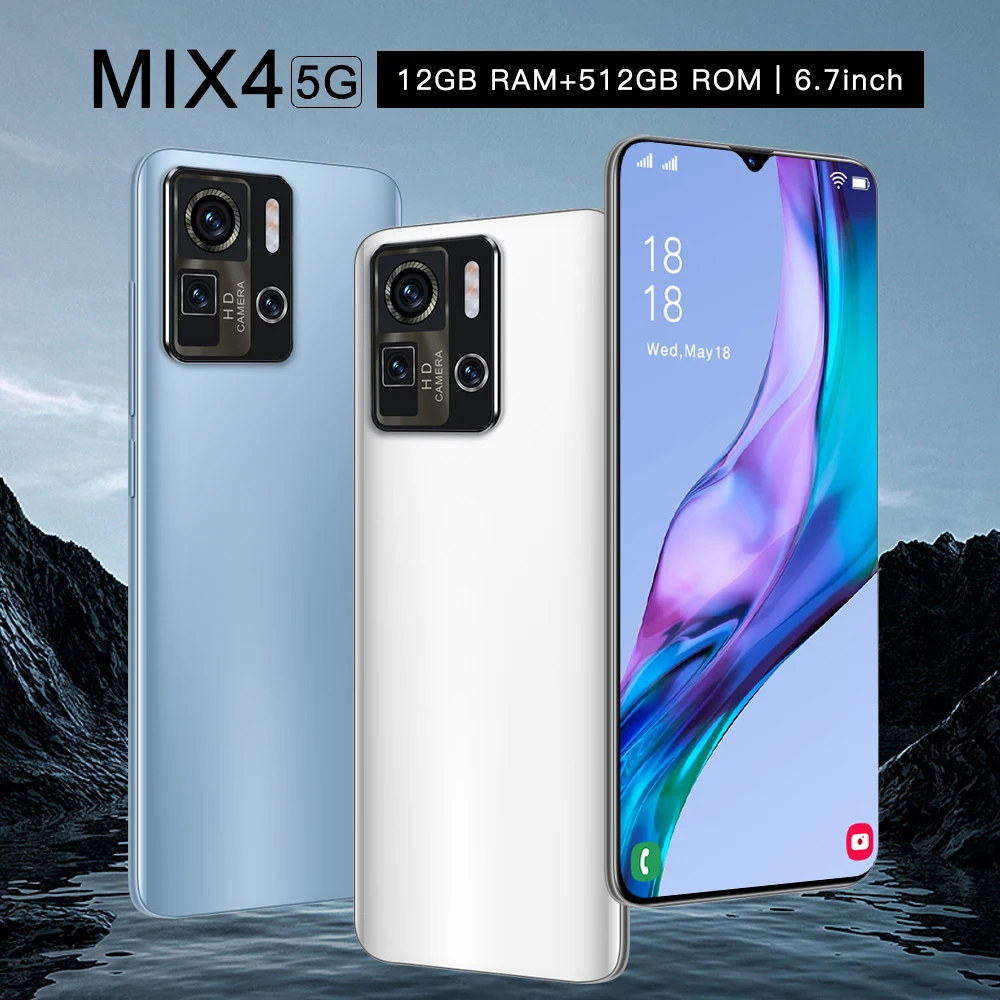 Смартфон Android 12 ГБ 512 Celulares Восьмиядерный HD-камера 6 7 &quotтелефон 6800 мАч глобальная