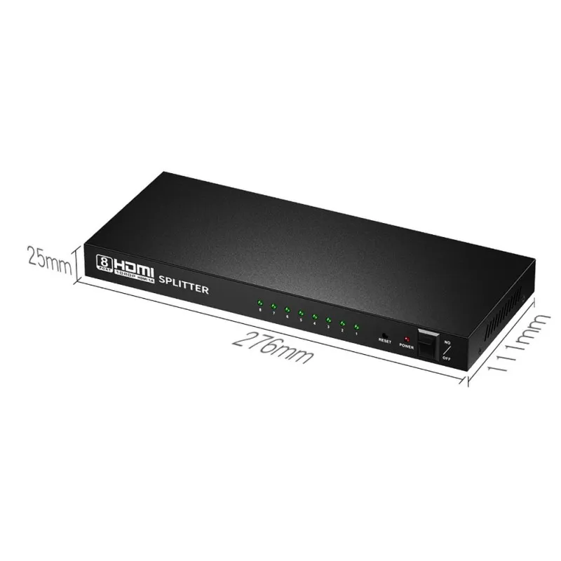 1 в 8 Выход HDMI сплиттер 1080P HD видео 3D поддержка адаптер Высокое Разрешение HDMI переключатель