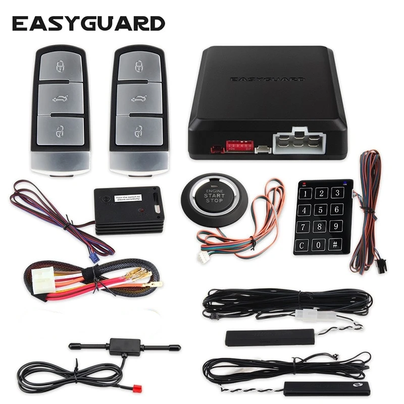 Качество EASYGUARD компания пассивное открывание без ключей автосигнализации Rolling товара автоматического запуска кнопка запуска сенсорный