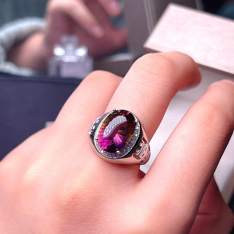 Shopkeepers recommend special products Natural Ametrine Menu0027s Ring 