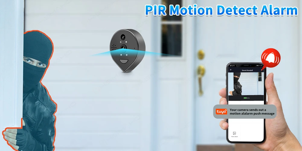 smart intercom system Tuya Wireless Doorbell 1080P Video Peephole Intercoms For Smart Home Apartment Alexa WiFi Door Bell 4.3inch LCD Cat Eye Monitor door station