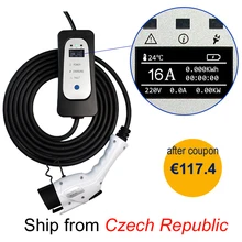 зарядная станция для электромобиля SAE J1772 EV Тип зарядного устройства 1 уровень 2 EVSE 5 м портативная Регулируемая управляемая электрическая Автомобильная зарядная станция