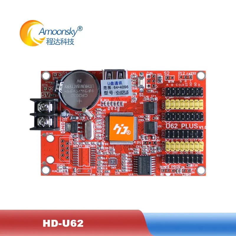 Hd-U62+ HD U62 плюс светодиодный дисплей контрольная карта для СВЕТОДИОДНОЙ вывески панели Huidu contorl системы
